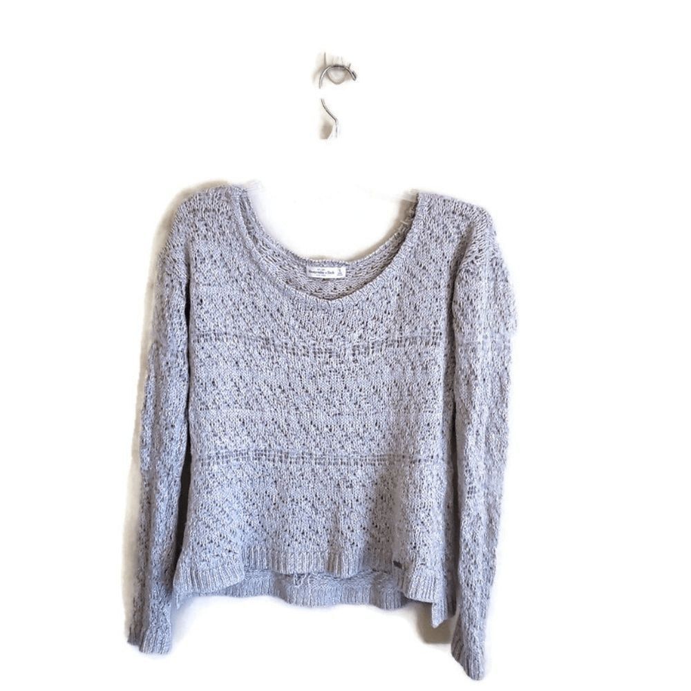 ABERCROMBIE Grey Sparkle Shear Sweater Size S